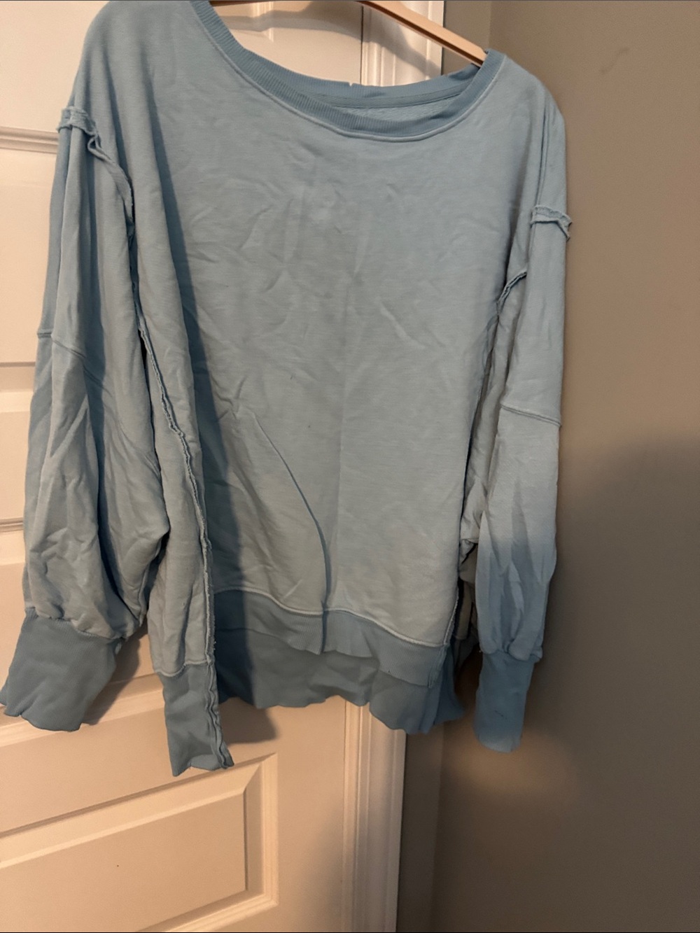 We are Free  Women Light Blue Crewneck Sweatshirt